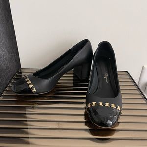 Salvatore Ferragamo Avella stack heel pumps